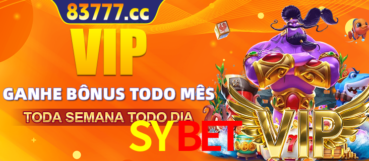 Banner promocional do SYBET oferecendo 100% de recompensas adicionais contínuas para quem fizer o login diário (Daily sign-in), com um mascote de coelho.