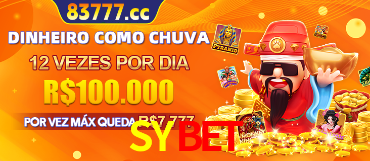 Banner do programa de recompensas Recomende para amigos do SYBET, detalhando os bônus por convidar amigos, com prêmios que chegam a R$288.888.