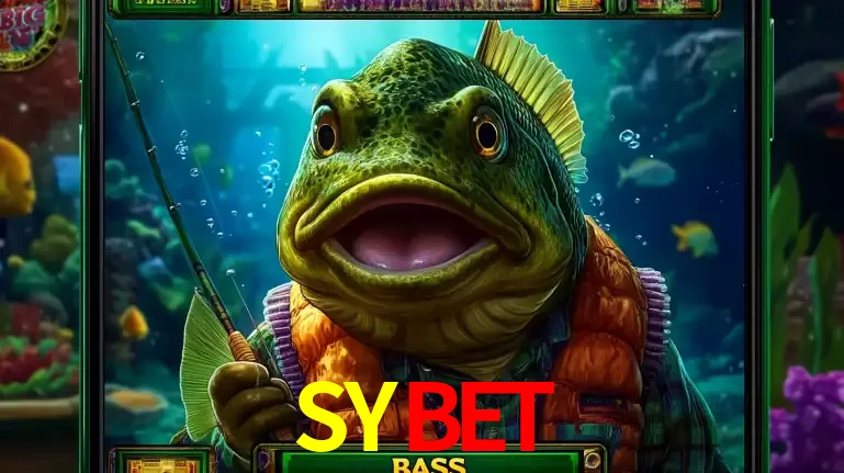 Personagem de peixe pescador do popular jogo de slot com tema de pescaria, uma das emocionantes opções de caça-níqueis para jogar e ganhar no cassino SYBET.